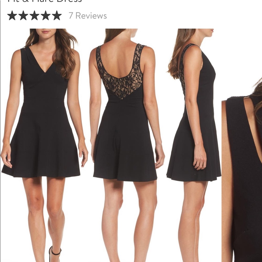 Little back dress with lace details